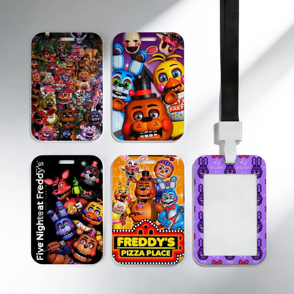 Funko Pop Protector - F-FNAF Schulkarten-Zugangskartenhalter Bus-Mahlzeitenkarten-Schutzhülle Easy Push Geschenk