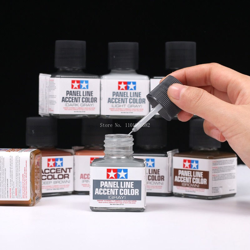 Tamiya Model Paint Set - 40 ml Panel Line Accent Color