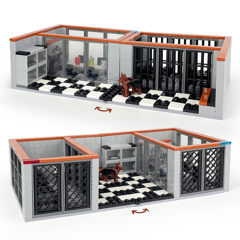 Lego Set Creator - 302PCS Gefängnis Stadt Polizei Station Verhör