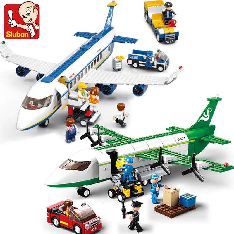 Lego Set Creator - Kreative Stadt Airbus Frachtflugzeug Bausteine Luftrettungsflugzeug