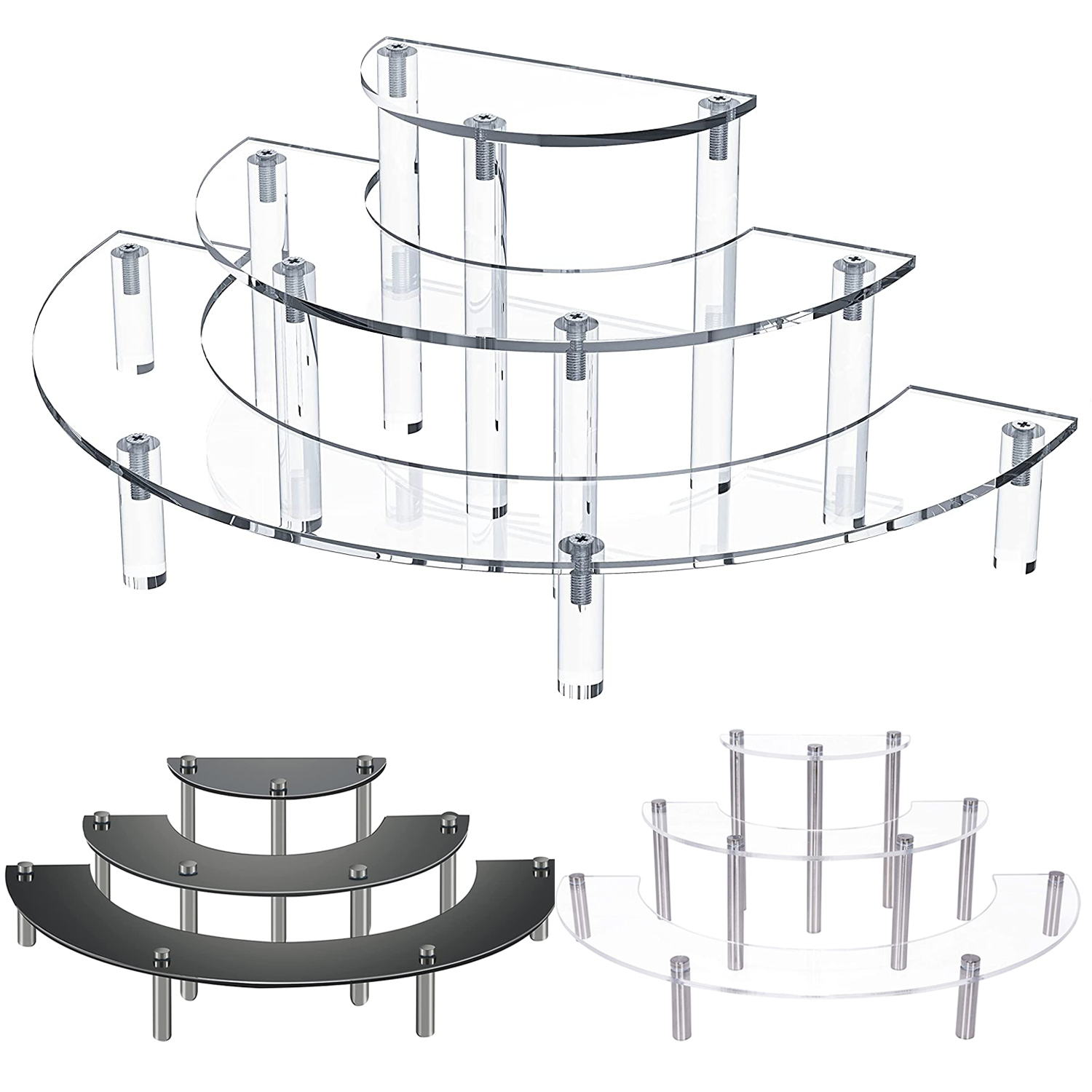 3-Tier Acryl Runde Cupcake Des – Pop Display Shelf Bewertung und Preis
