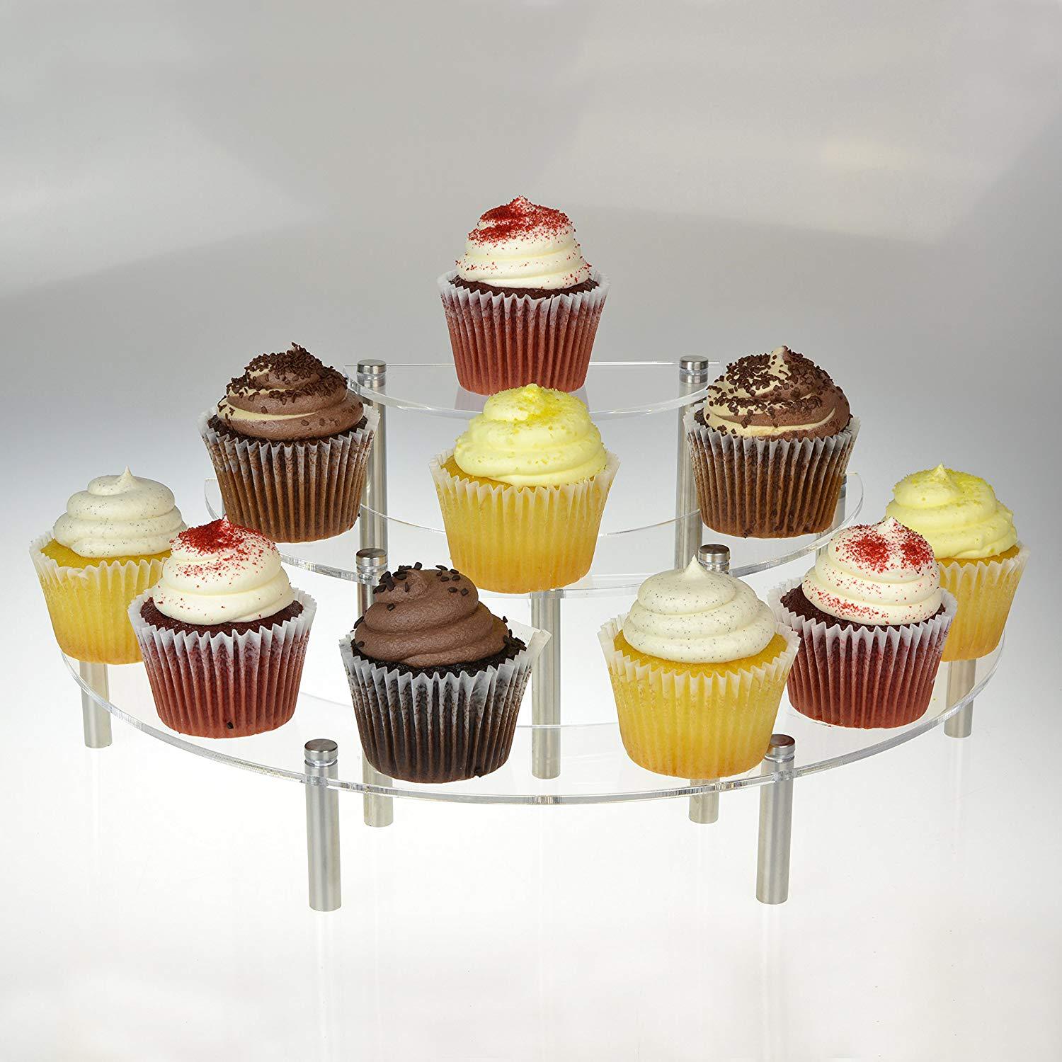 3-Tier Acryl Runde Cupcake Des – Pop Display Shelf Bewertung und Preis
