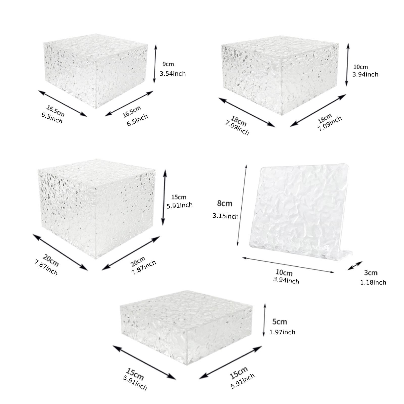 Acryl-Dessert-Präsentationsstä – Display Risers Set Bewertung und Preis