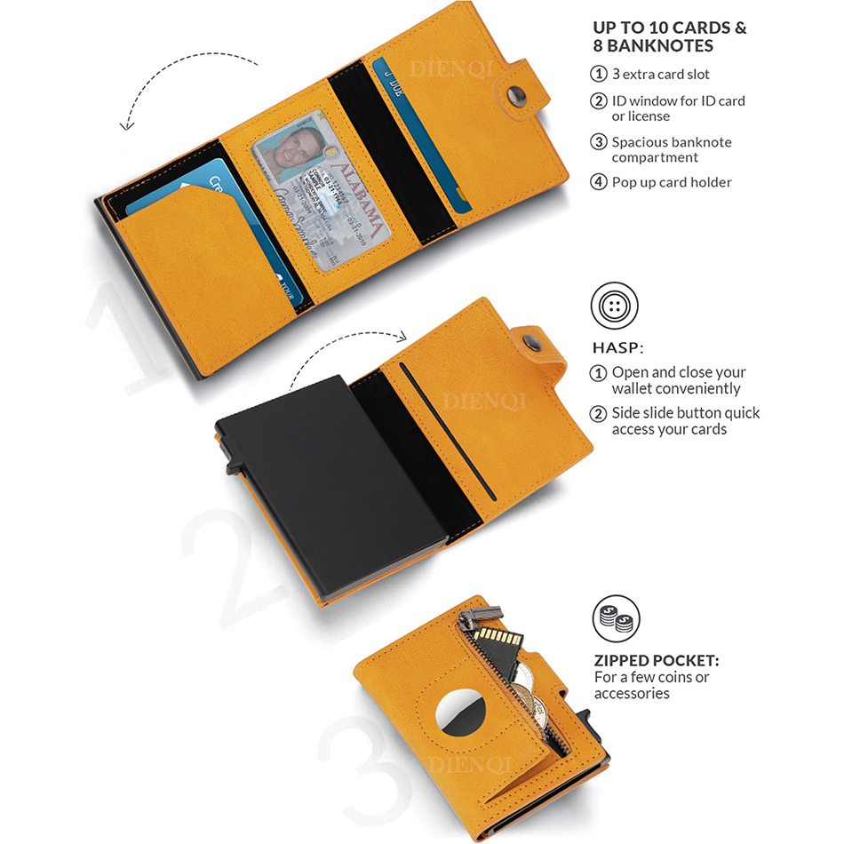 Airtag-Geldbörse, RFID-Kreditk – Card Top Loader Bewertung und Preis